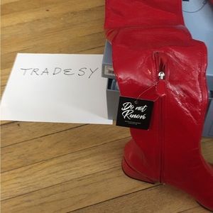 Scorching Hot, Sold-Out red Prada Thigh boots